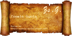 Zsemle Gyula névjegykártya